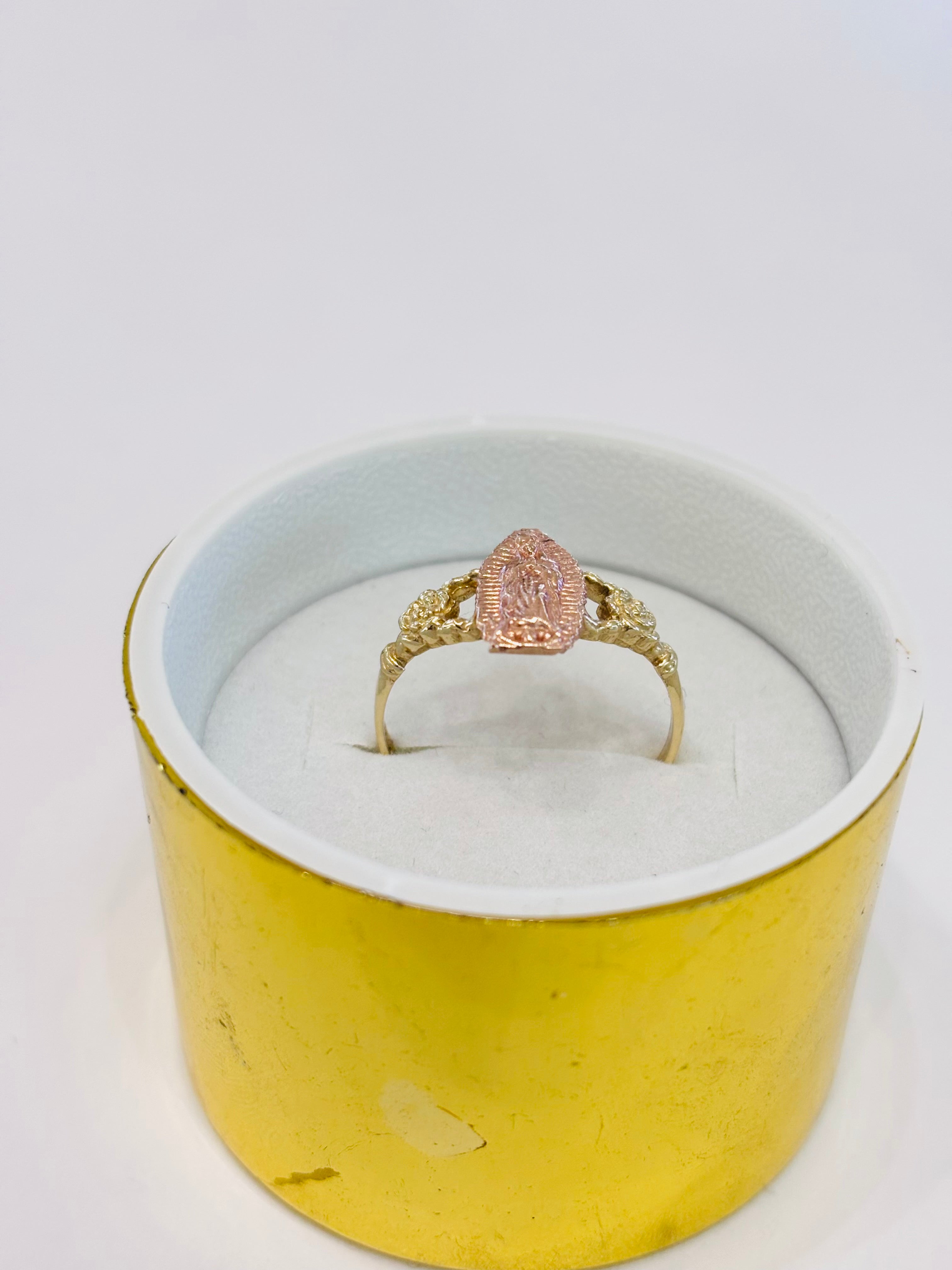 14K Gold Two Tone Guadalupe Ring