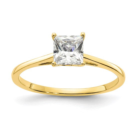 10K Gold Princess Cut Solitaire Ring