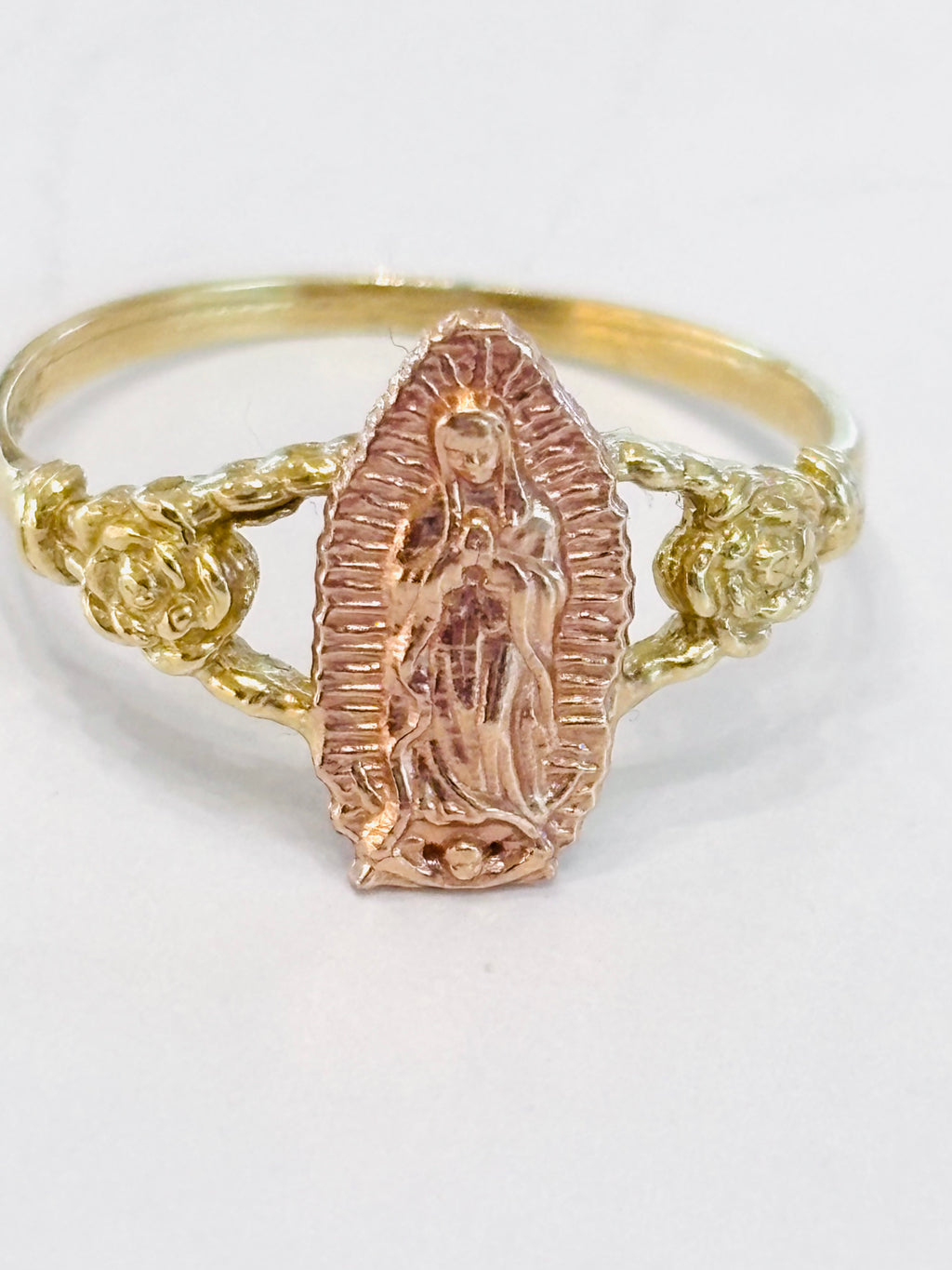 14K Gold Two Tone Guadalupe Ring