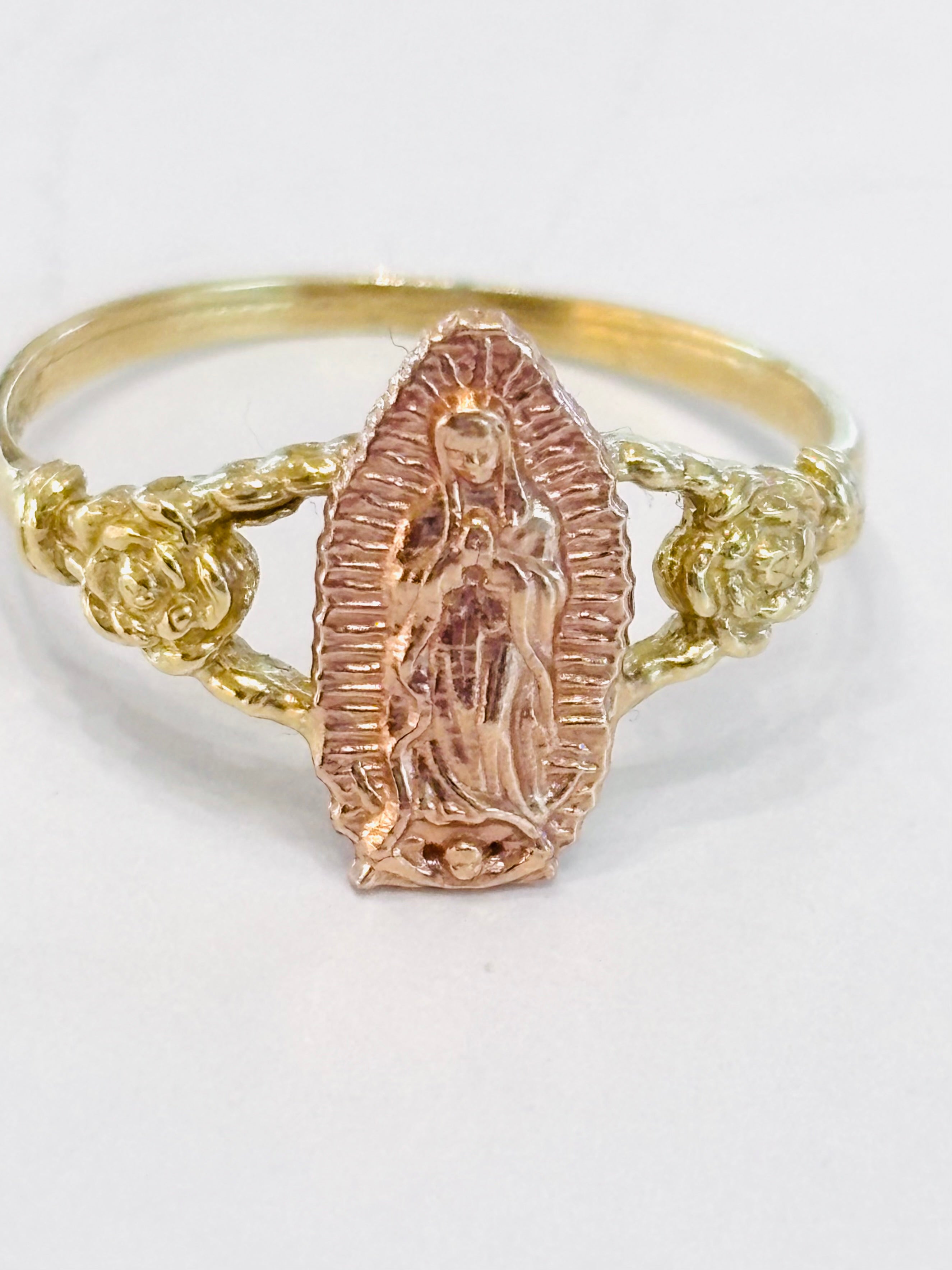14K Gold Two Tone Guadalupe Ring