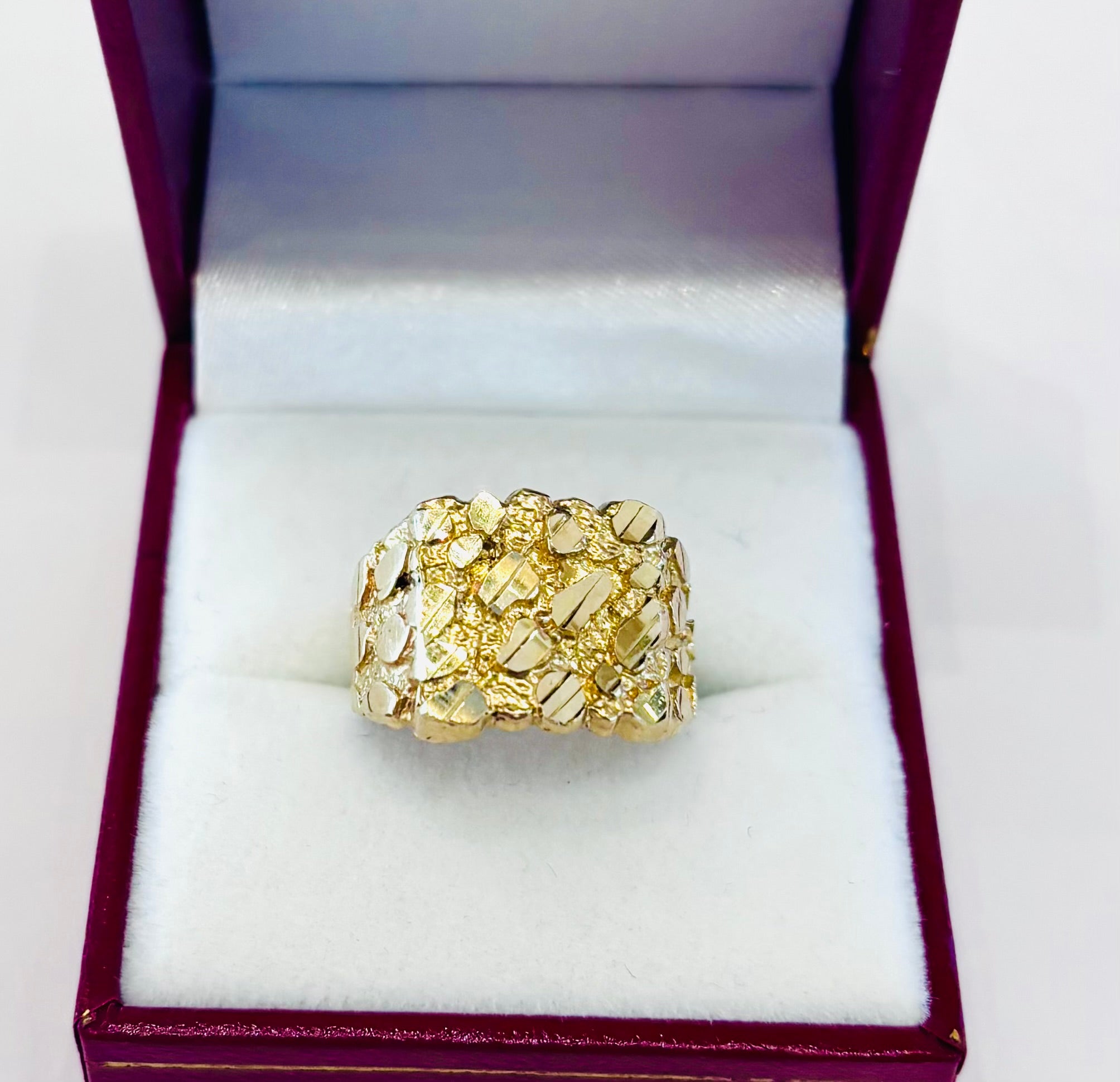 10K Solid Gold Nugget Ring