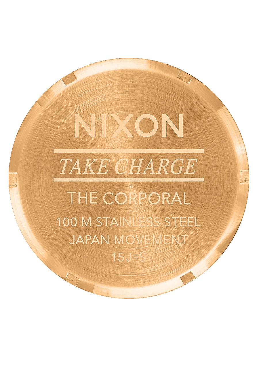 Nixon Corporal Stainless Steel All Gold Green Sunray