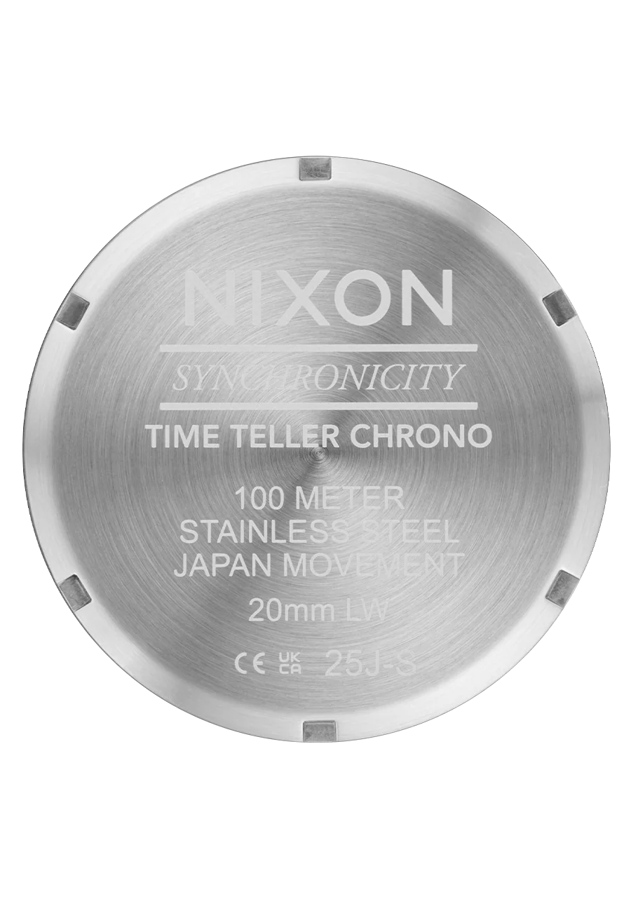 Nixon Time Teller Chrono Silver / Purple Sunray
