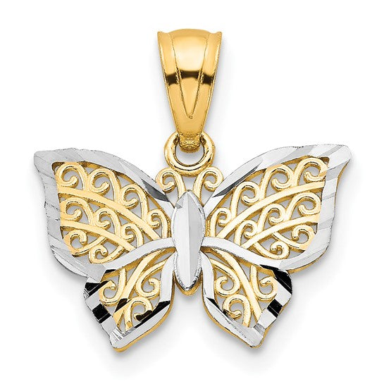10K Gold Butterfly Pendant