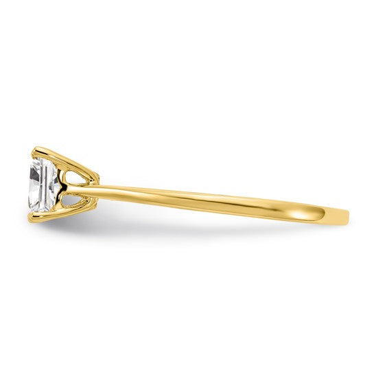 10K Gold Princess Cut Solitaire Ring