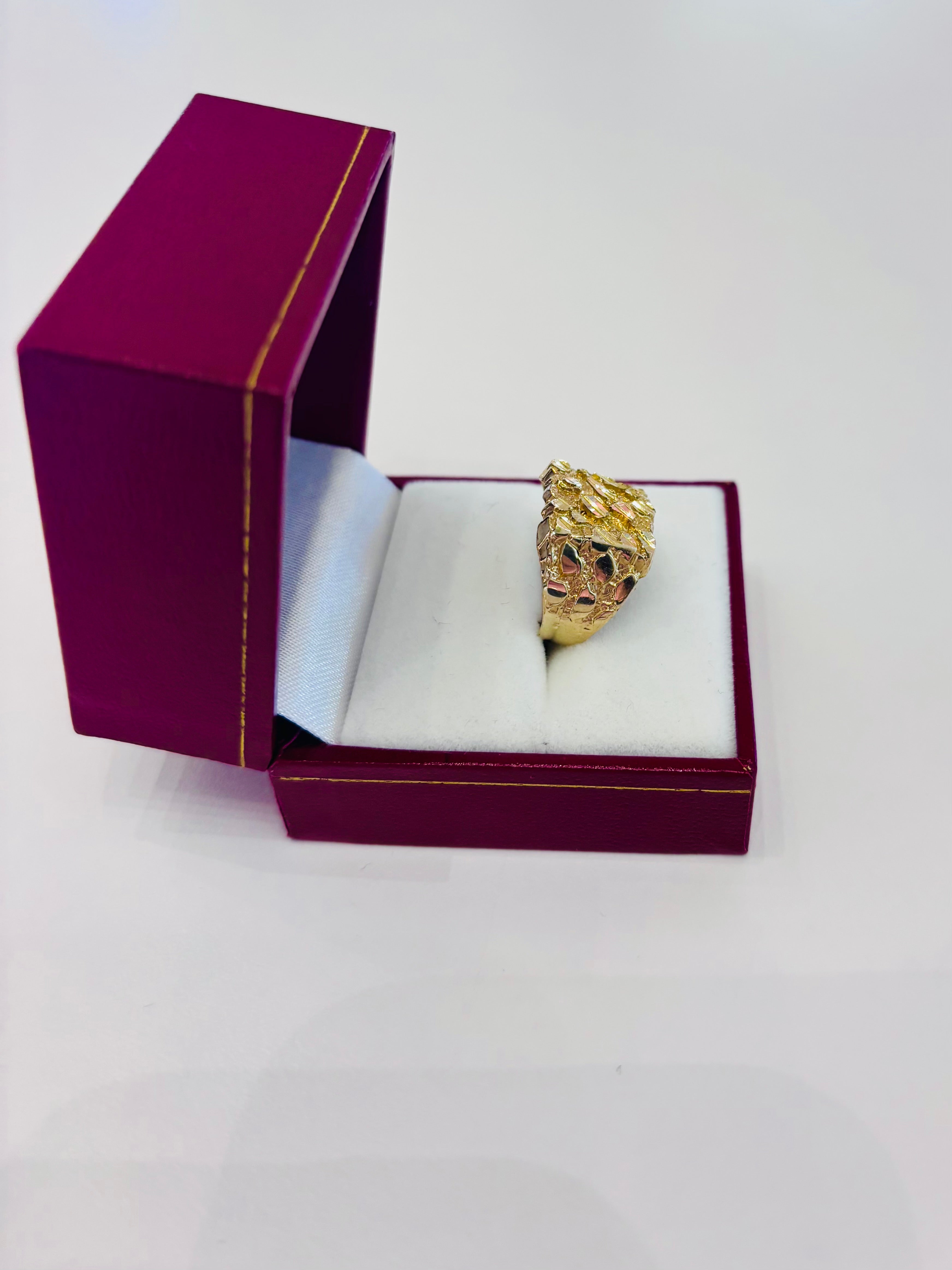 10K Solid Gold Nugget Ring