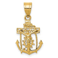 10K Gold Mariner’s Crucifix Cross Pendant.