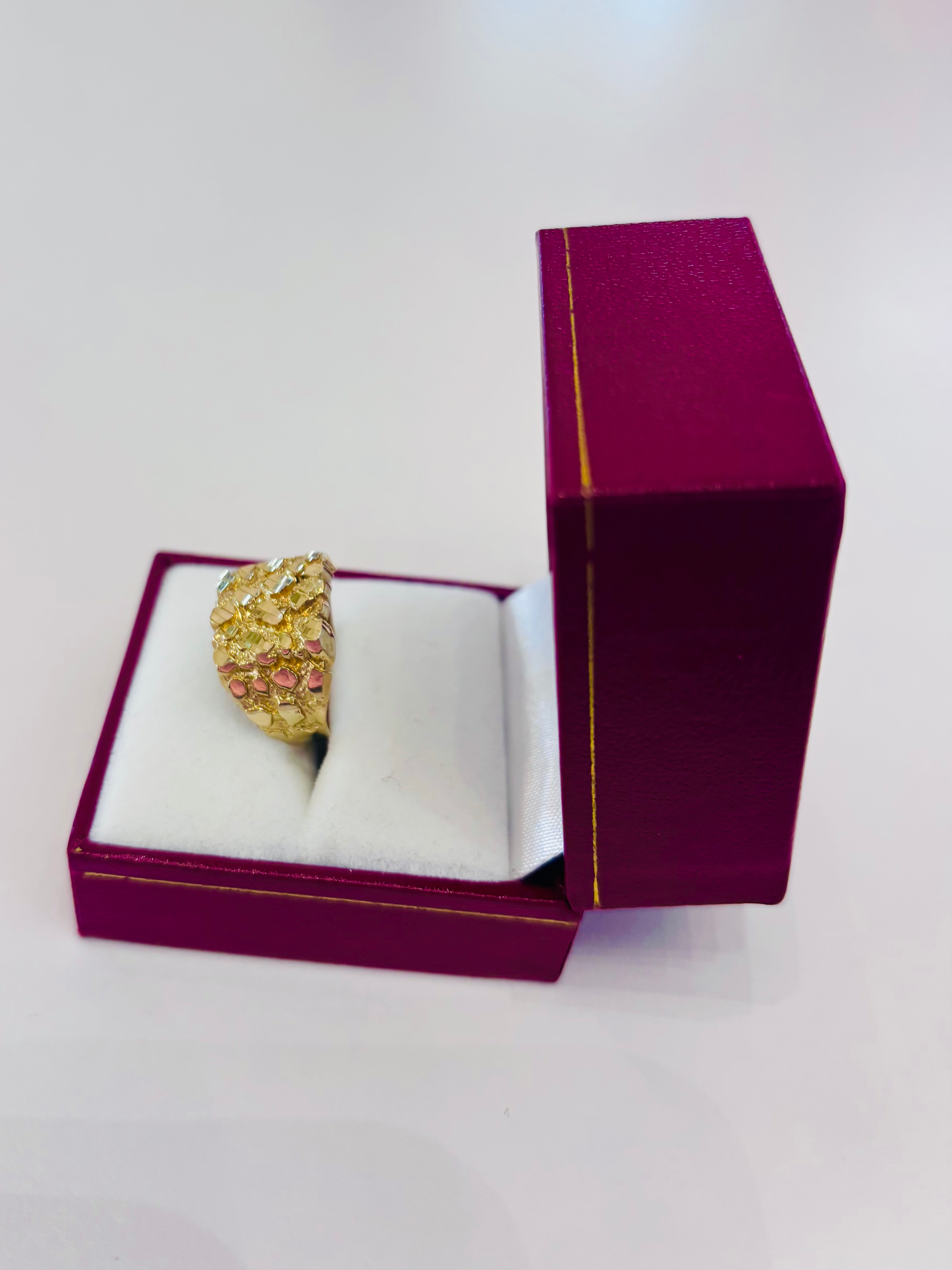 10K Solid Gold Nugget Ring