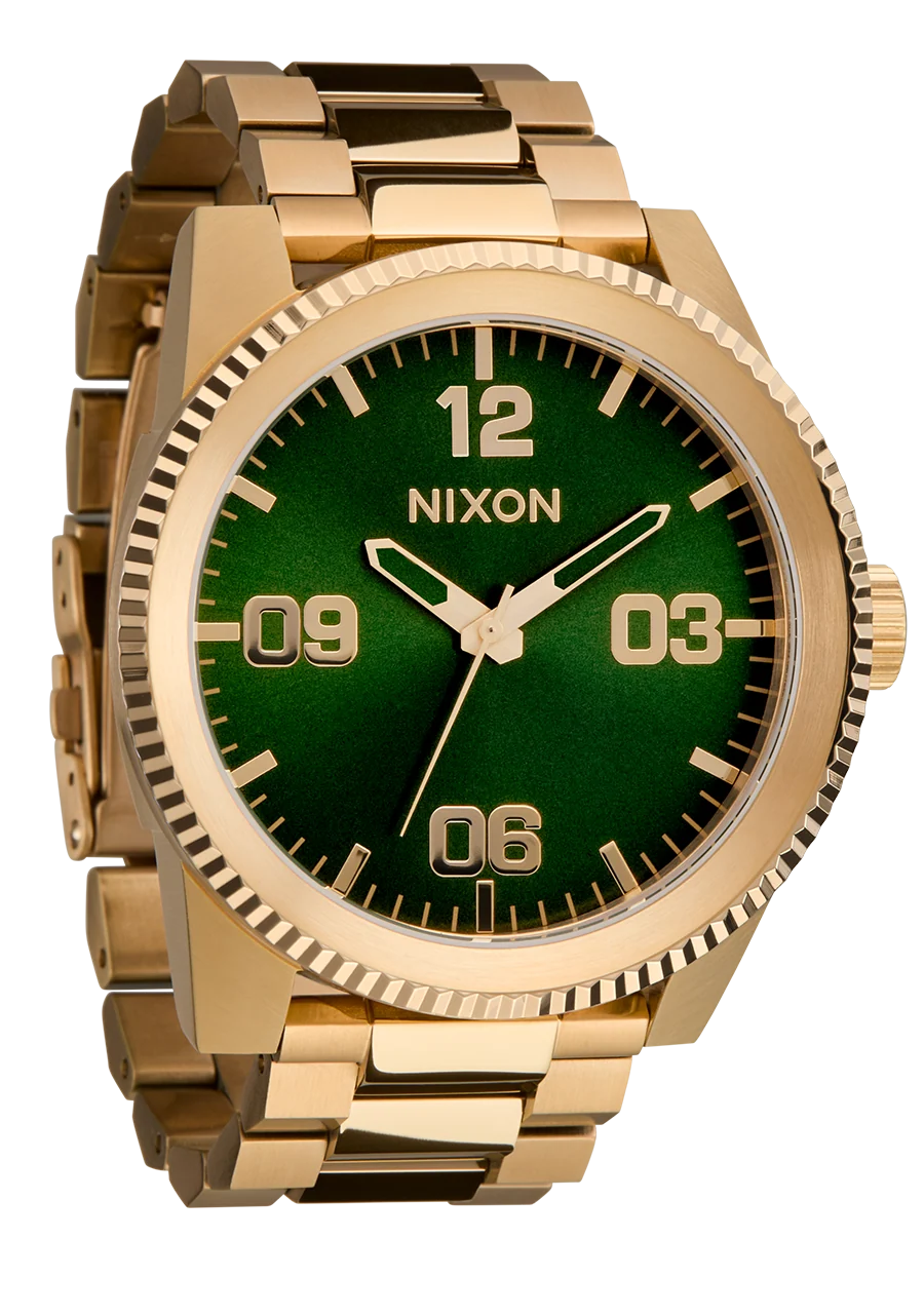 Nixon Corporal Stainless Steel All Gold Green Sunray