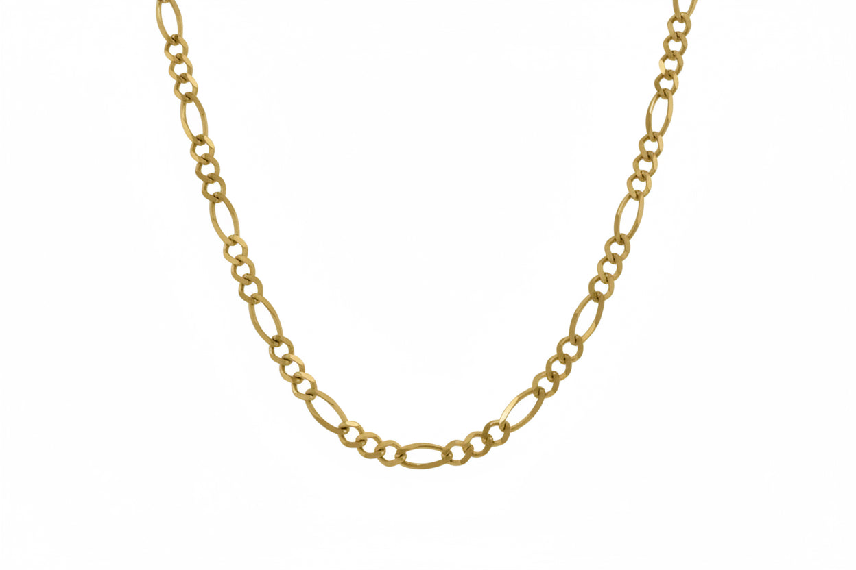 10K Gold Figaro Link Chain 20” 3mm