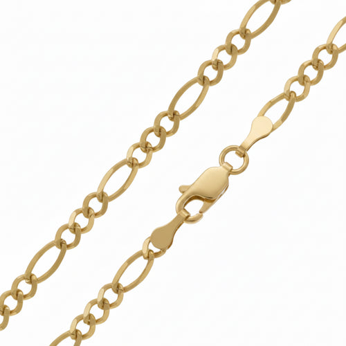 10K Gold Figaro Link Chain 20” 3mm